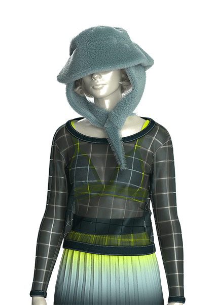 grünes Outfit erstellt mit clo 3d